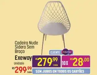 Cadeira nude sidera sem braço exeway