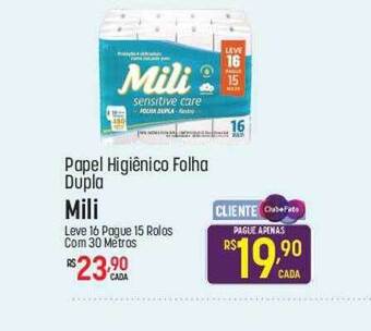 Muffato Papel higiênico folha dupla mili oferta