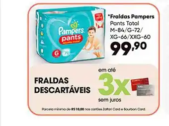 Fraldas pampers pants total