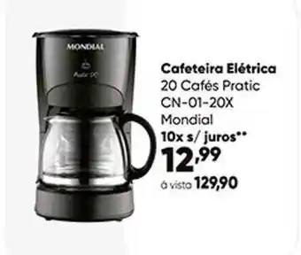 Zaffari Cafeteira elétrica 20 cafés pratic cn-01-20x mondial oferta