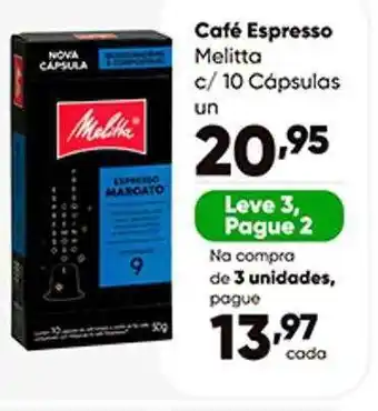 Zaffari Café espresso melitta leve 3 pague 2 oferta