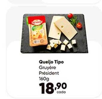 Queijo tipo gruyère président