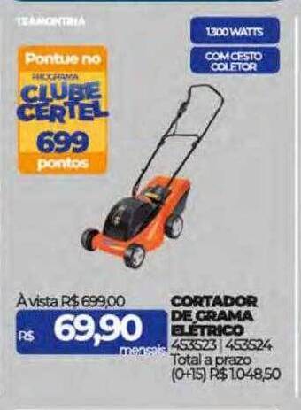 Lojas Certel Cortador de grama elétrico oferta