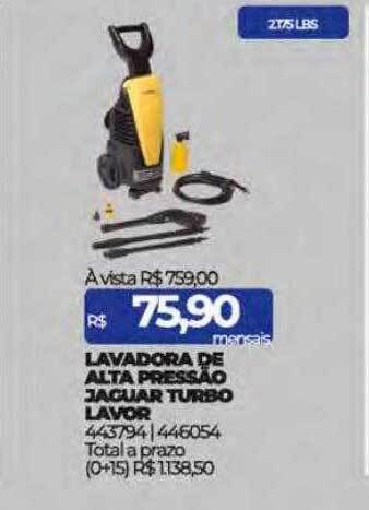 Lojas Certel Lavadora de alta pressão jaguar turbo lavor oferta