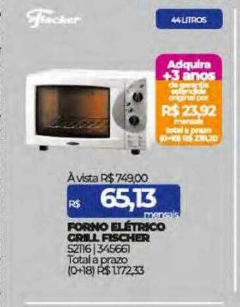 Lojas Certel Forno elétrico grill fischer oferta