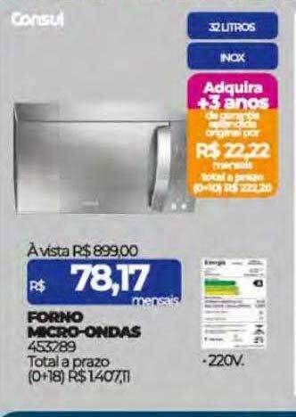 Lojas Certel Forno micro-ondas consul oferta
