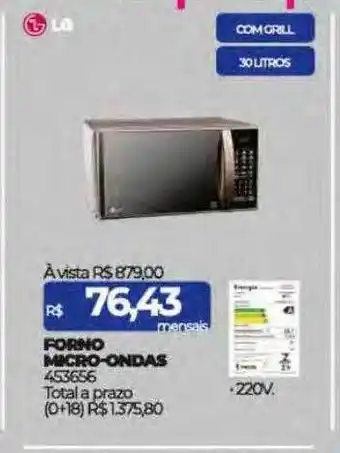 Lojas Certel Forno micro-ondas oferta