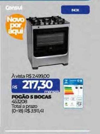 Fogão 5 bocas consul