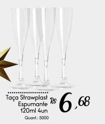 Taça strawplast espumante