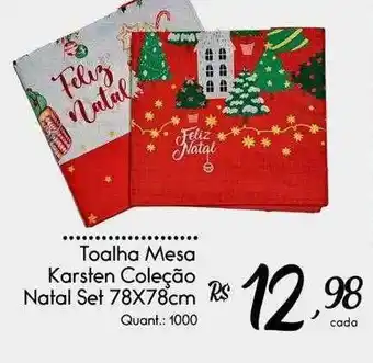 Giassi Supermercados Toalha mesa karsten coleção natal set oferta