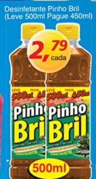 Supermercados Guanabara Desinfetante Pinho Bril Leve 500ml Pague 450ml oferta