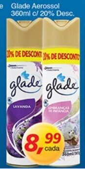 Supermercados Guanabara Glade Aerossol 360ml c/20% Desc. oferta
