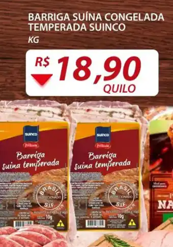 Assaí Atacadista Barriga Suina Congelada Temperada Suinco 1kg oferta