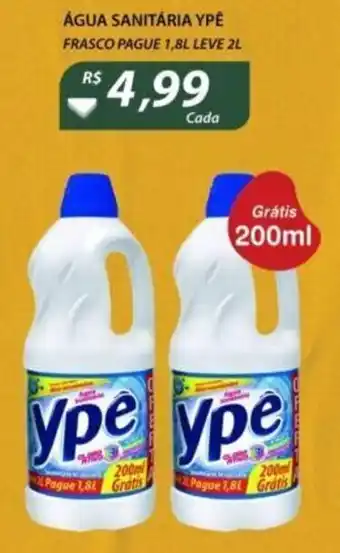 Assaí Atacadista Agua Sanitaria Ype Leve 2L Pague 1.8L oferta