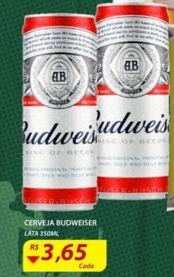 Assaí Atacadista Cerveja Budweiser lata 350ml oferta
