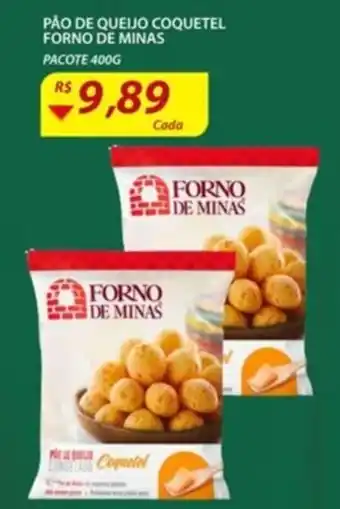 Assaí Atacadista Pao de queijo Coquetel Forno de Minas 400g oferta