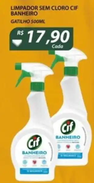 Assaí Atacadista Limpador sem Cloro Cif Banheiro 500ml oferta