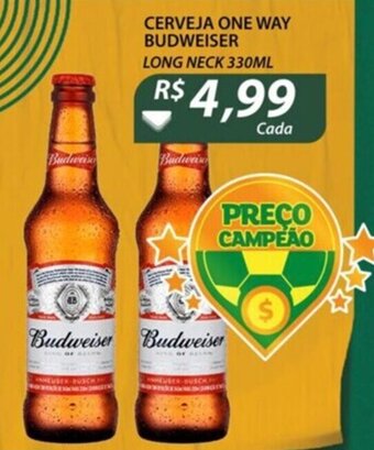 Assaí Atacadista Cerveja One Way Budweiser 330ml oferta