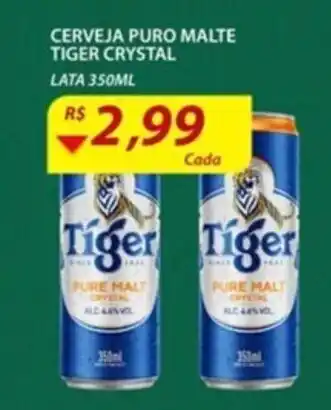 Assaí Atacadista Cerveja Puro Malte Tiger Crystal 350ml oferta