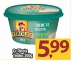 O Boticário Cr Ricota Tirolez 200g oferta
