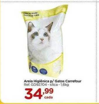Areia higiênica p gatos carrefour