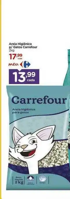 Areia higiênica p gatos carrefour