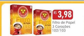 Epa Filtro de papel 3 corações 102 103 oferta