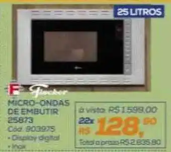 Lojas Colombo Mícro-ondas de embutir oferta