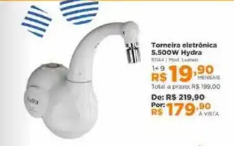 Torneira eletrônica 5.500w hydra
