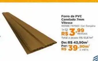 Lojas Solar Forro de pvc canelado 7mm vitesse oferta