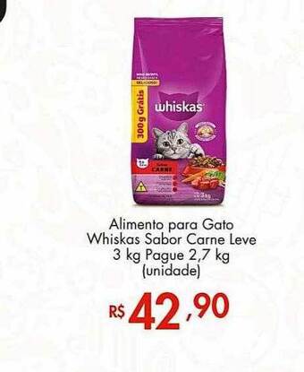 Alimento para gato whiskas sabor carne
