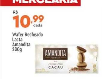 Supper Rissul Wafer recheado lacta amandita oferta