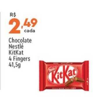 Supper Rissul Chocolate nestlé kitkat 4 fingers oferta