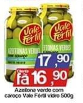 Azeitona Verde com Caroco Vale Fertil vidro 500g