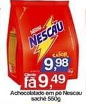 Supermercados Gricki Achocolatado em po Nescau Sache 550g oferta