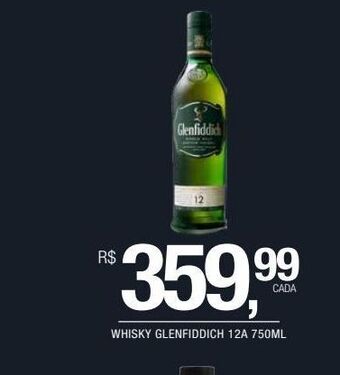 DB Supermercados Whisky glenfiddich 12a 750ml oferta