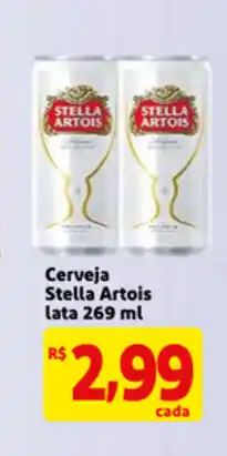Mercado Extra Cerveja Stella Artois 269ml oferta