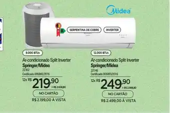 Zenir Ar-condicionador split inverter springer-midea ar-condicionado split inverter springer-midea oferta