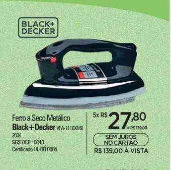 Zenir Ferro a seco metálico black + decker oferta