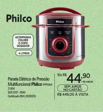 Zenir Panela elétrica de pressão multifuncional philco oferta