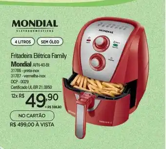 Zenir Fritadeira elétrica family mondial oferta