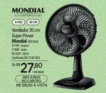 Zenir Ventilador 30 cm super power mondial oferta