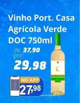 Supermercados Santa Helena Vinho port casa agricola verde doc oferta