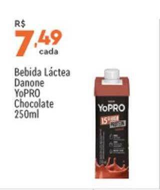Supper Rissul Bebida lactea danone yopro chocolate oferta