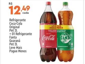 Supper Rissul Refrigerante coca-cola original + 01 refrigerante fanta guaraná oferta