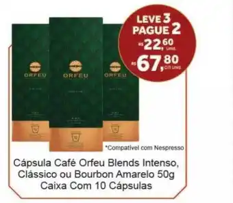 Cápsula café orfeu blends intenso clássico ou bourbon amarelo