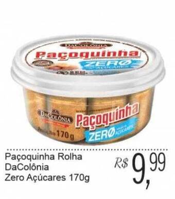 Paçoquinha rolha dacolônia zero açucares