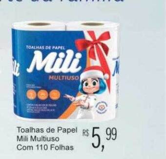 Toalhas de papel mili multiuso com 110 folhas
