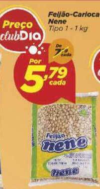 Dia Feijão Carioca Nene 1kg oferta