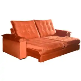 Novo Mundo Sofá reclinável, 2 lugares, retrátil, assento em molas, tecido veludo luxo - ana oferta